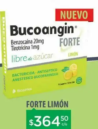 Farmacity Bucoangin forte libre de azucar x 9 oferta