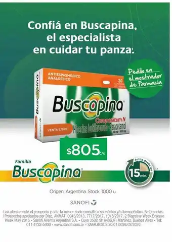 Farmacity Buscapina compuesta n x 20 oferta