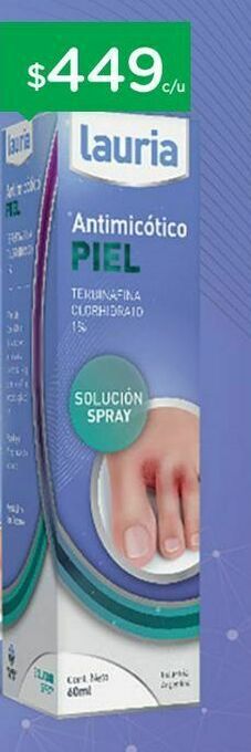 Farmacity Lauria spray antimicotico x 60 ml oferta