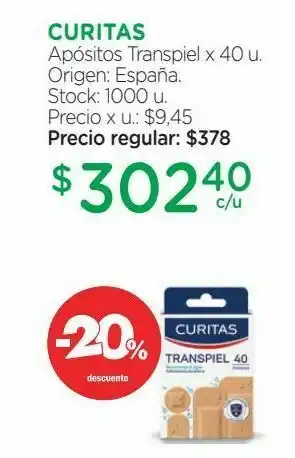 Farmacity Apósitos transpiel x 40 u. oferta