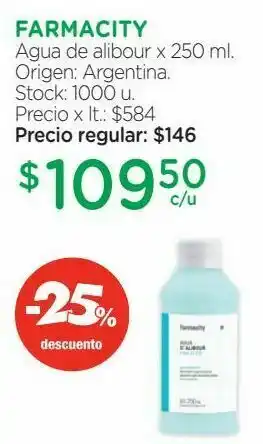 Farmacity Agua de alibour x 250 ml. oferta