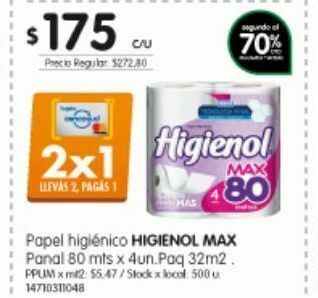 Jumbo Papel higiénico higienol max oferta