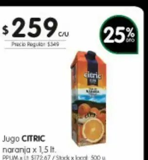Jumbo Jugos citric x 1.5 l oferta