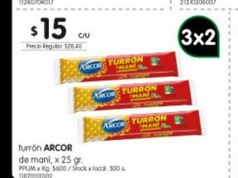 Jumbo Turrón arcor oferta