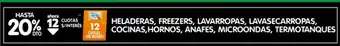 Heladeras, freezers, lavarropas