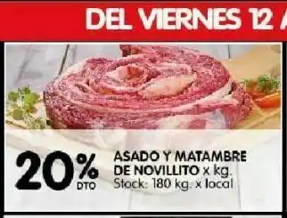Disco Asado y matambre de novillito oferta