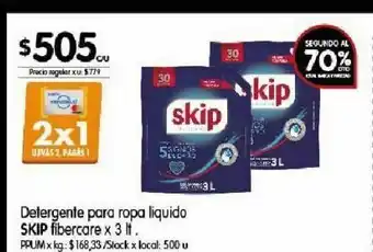 Disco Detergente para ropa liquido skip oferta