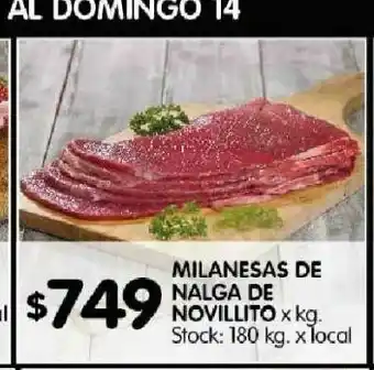 Disco Milanesas de nalga de novillito oferta