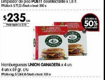Disco Hamburguesas union ganadera oferta