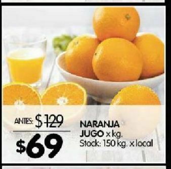 Disco Naranja jugo oferta
