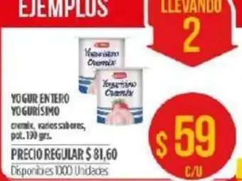 Supermercados Vea Yogurísmo Yogur Entero 190grs oferta