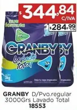 Hipermay Granby D/Pvo.Regular 3000 Grs Lavado Total oferta