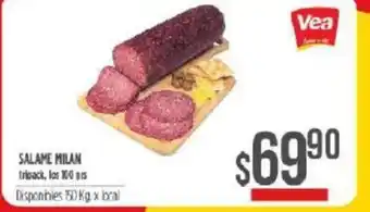 Supermercados Vea Salame Milan Tripack x 100grs oferta