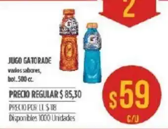 Supermercados Vea Gatorade Jugo 500cc oferta