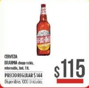 Supermercados Vea Brahma Cerveza bot. 1lt. oferta