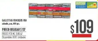 Supermercados Vea Vea Galletitas Crackers paq. 600grs. oferta