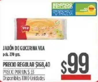 Supermercados Vea Vea Jabón De Glicerina 270grs oferta