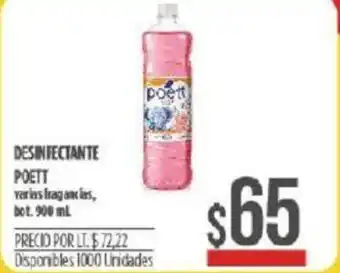 Supermercados Vea Poett Desinfectante 900ml oferta