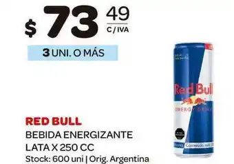 Carrefour Maxi Red Bull Bebida Energizante lata 250cc oferta
