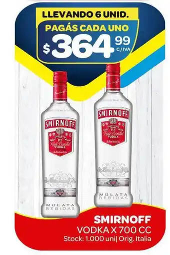 Carrefour Maxi Smirnoff Vodka 700cc oferta
