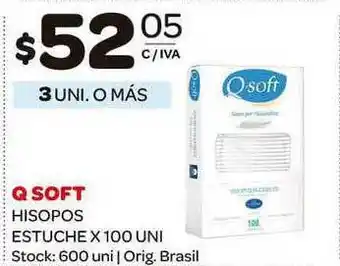 Carrefour Maxi Qsoft Hisopos Estuche 100 uni oferta