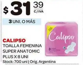 Carrefour Maxi Calipso Toalla Femenina Super Anatomic Plus 8 uni oferta