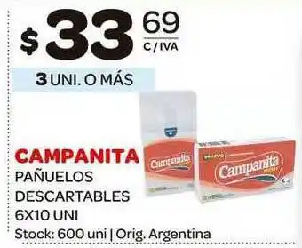 Carrefour Maxi Campanita Pañuelos Descartables 6 x 10 uni oferta