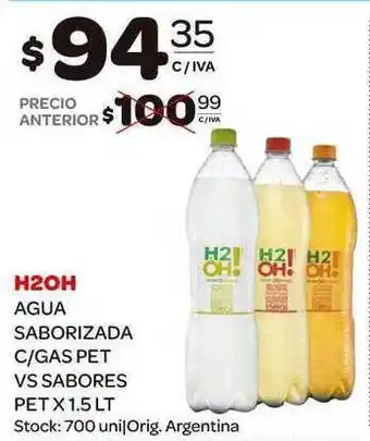 Carrefour Maxi H2oh Agua Saborizada C-gas Pet Vs Sabores 1.5lt oferta