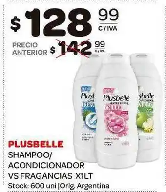 Carrefour Maxi Plusbelle Shampoo - Acondicionador vs fragrancias 1lt oferta