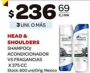 Carrefour Maxi Head & Shoulders Shampoo - Acondicionador vs Fragrancias 375cc oferta