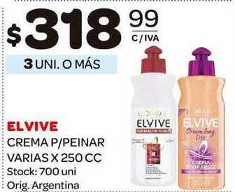 Carrefour Maxi Elvive Crema P- Peinar Varias x 250cc oferta