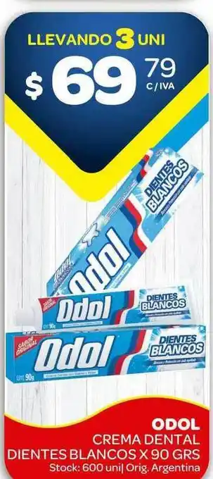 Carrefour Maxi Odol Crema Dental Dientes Blancos x 90grs oferta