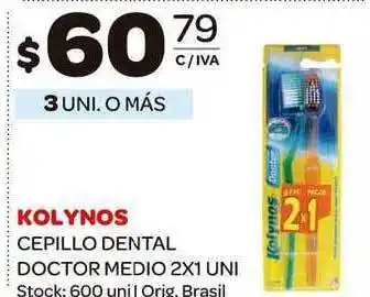 Carrefour Maxi Kolynos Cepillo Dental Doctor Medio 2 x 1 Uni oferta
