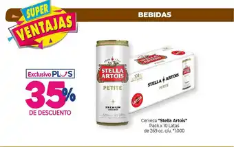 La Anonima Cerveza Stella Artois Pack x 10latas oferta