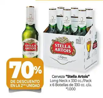 La Anonima Cerveza Stella Artois Long Neck x 330cc Pack oferta