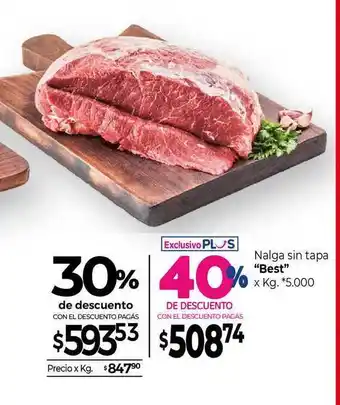 La Anonima Best Nalga Sin Tapa x kg oferta