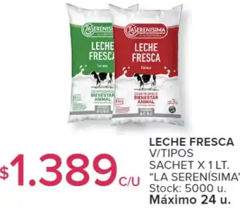 Carrefour La serenísima leche fresca oferta