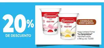 La Anonima Yogur Entero Firme La Serenísima Vainilla Frutilla 190g oferta