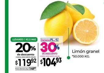 La Anonima Limón Granel oferta