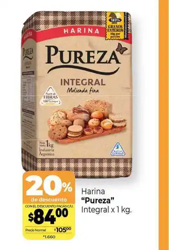La Anonima Harina Pureza Integral x 1kg oferta