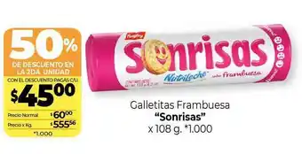 La Anonima Galletitas Frambuesa Sonrisas 108g oferta