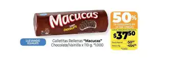 La Anonima Galletias Rellenas Macucas Chocolate Vainilla x 110g oferta