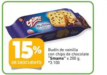 La Anonima Budín De Vainilla Con Chips De Chocolate Smams x 200g oferta