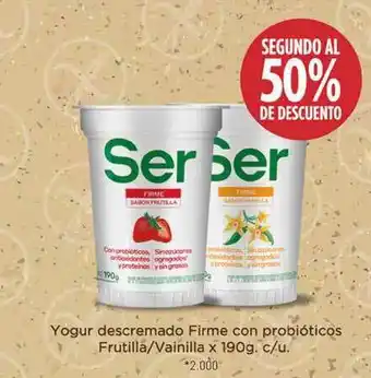 La Anonima Yogur Descremado Firme Con Probióticos Frutilla Vainilla Segndo Al x 190g oferta