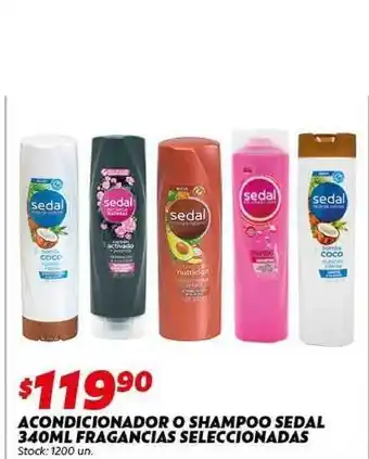 Acondicionador O Shampoo Sedal 340mlFragancias Seleccionadas