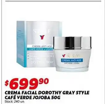 Ferniplast Crema Facial Dorothy Gray Style Café Verde Jojoba 50g oferta