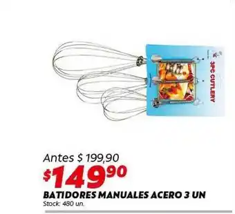 Ferniplast Batidores Manuales Acero 3 Un oferta