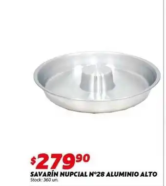 Savarín Nupcial N°28 Aluminio Alto