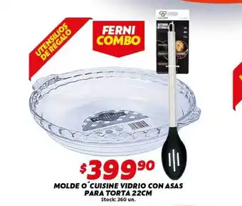Ferniplast Molde O'cuisine Vidrio Con Asas Para Torta 22cm oferta