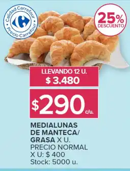 Carrefour Medialunas de manteca/ grasa oferta